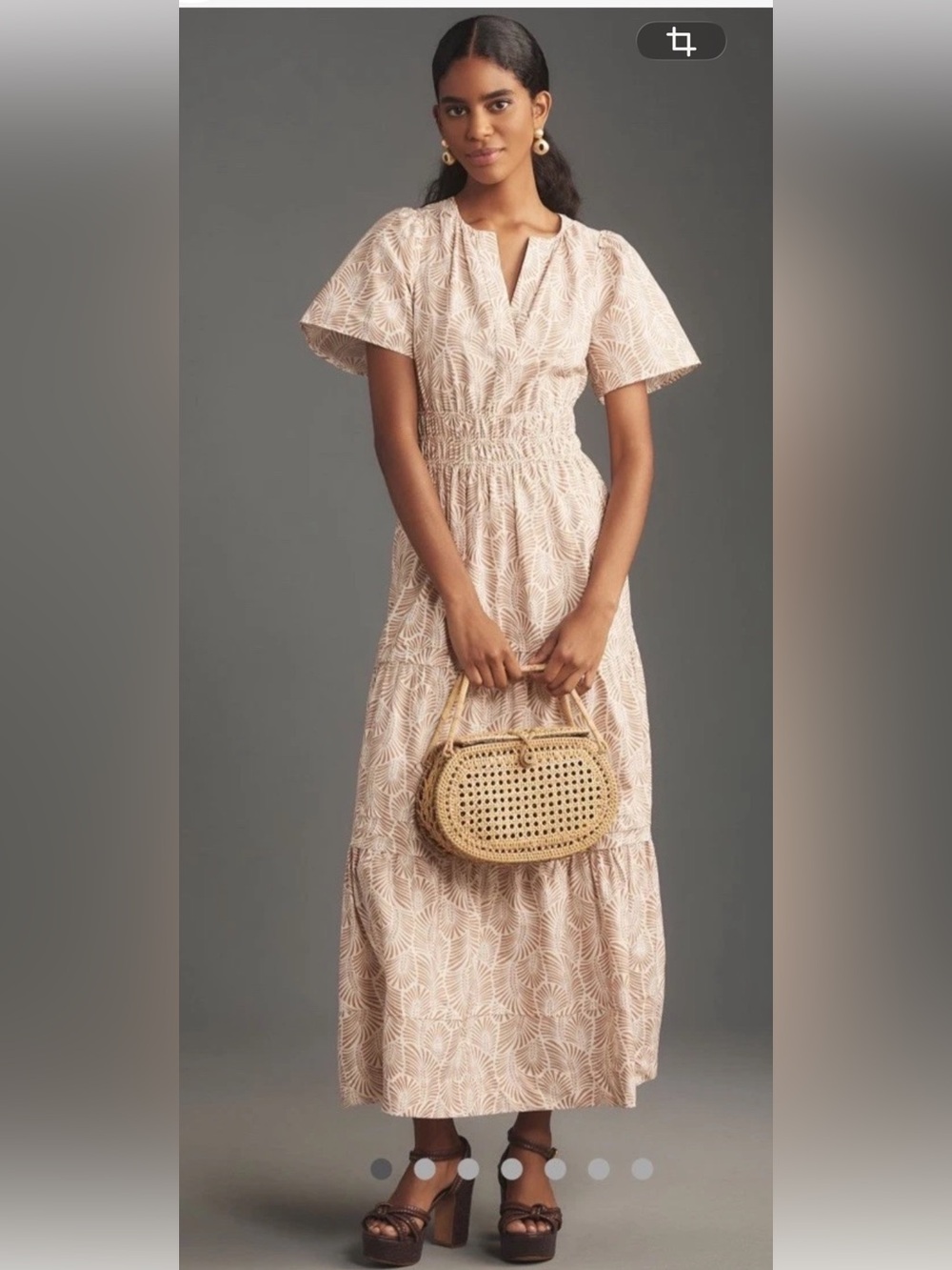 Anthropologie size L The Somerset maxi dress in sand